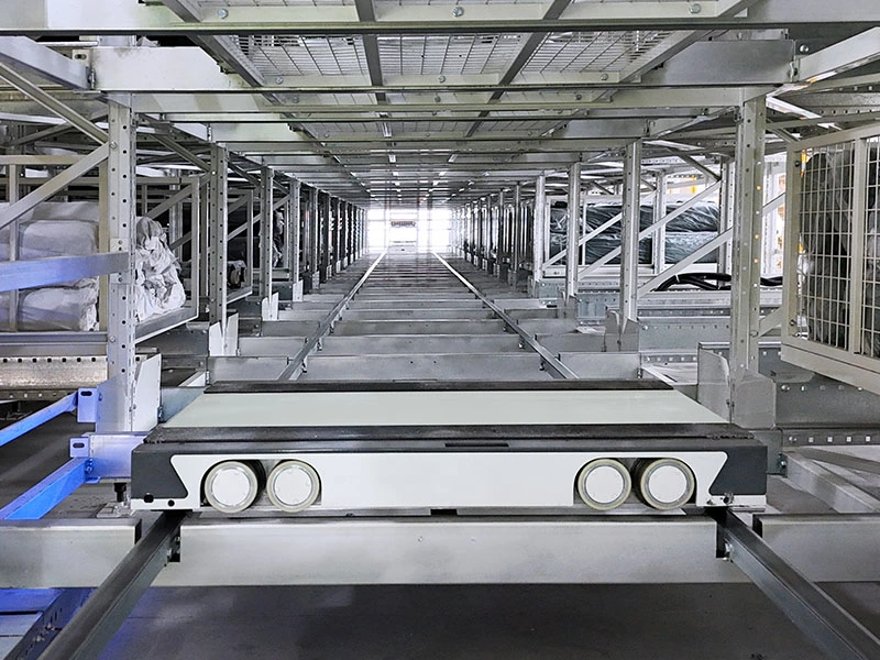 Zikoo Robotics four-way shuttle for dense storage and automated storage retrieval system in automatic 3D warehouse