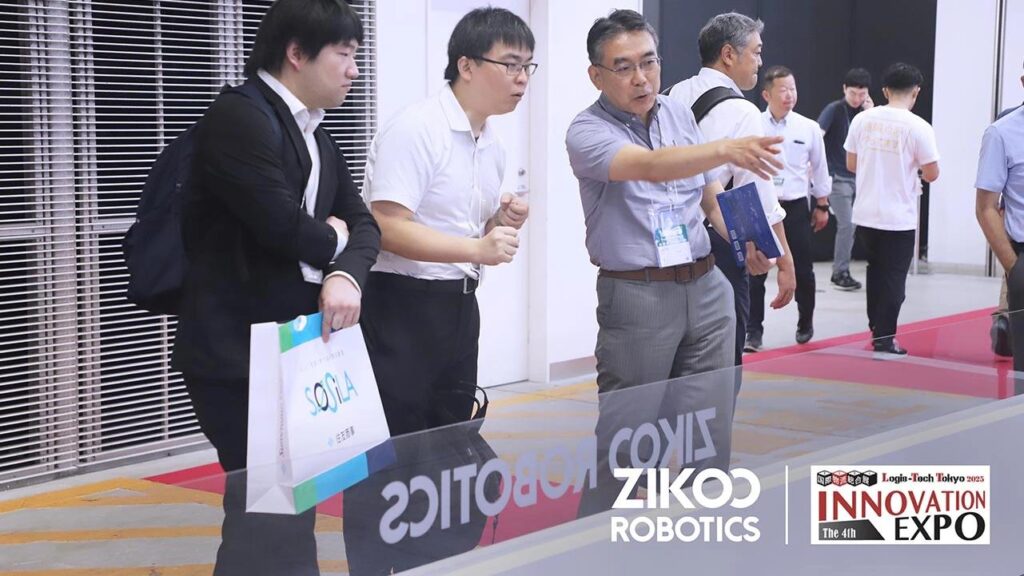 ZIKOO Robotics booth showcasing shuttle automation solutions at logistics exhibition