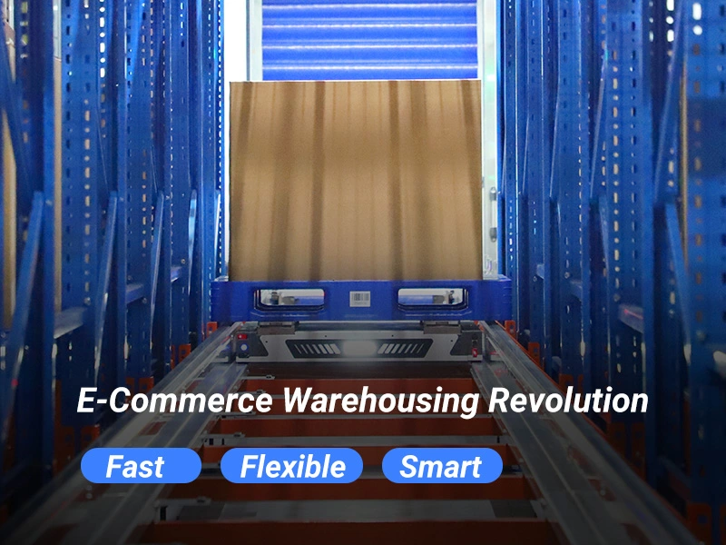 Four-way shuttle solution for manufacturing and pharmaceutical warehouse automation