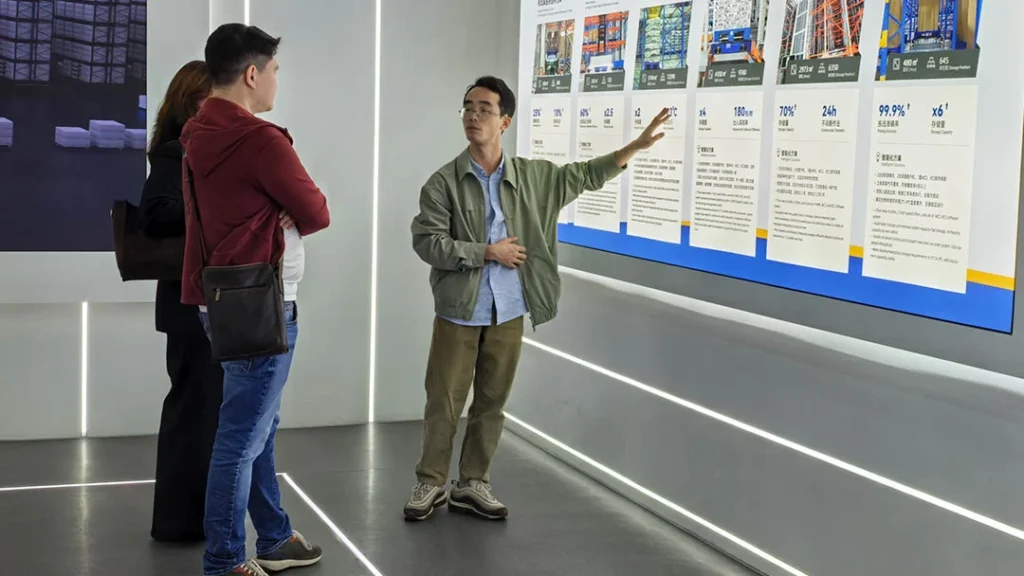 International customers visiting ZIKOO Robotics automation showroom