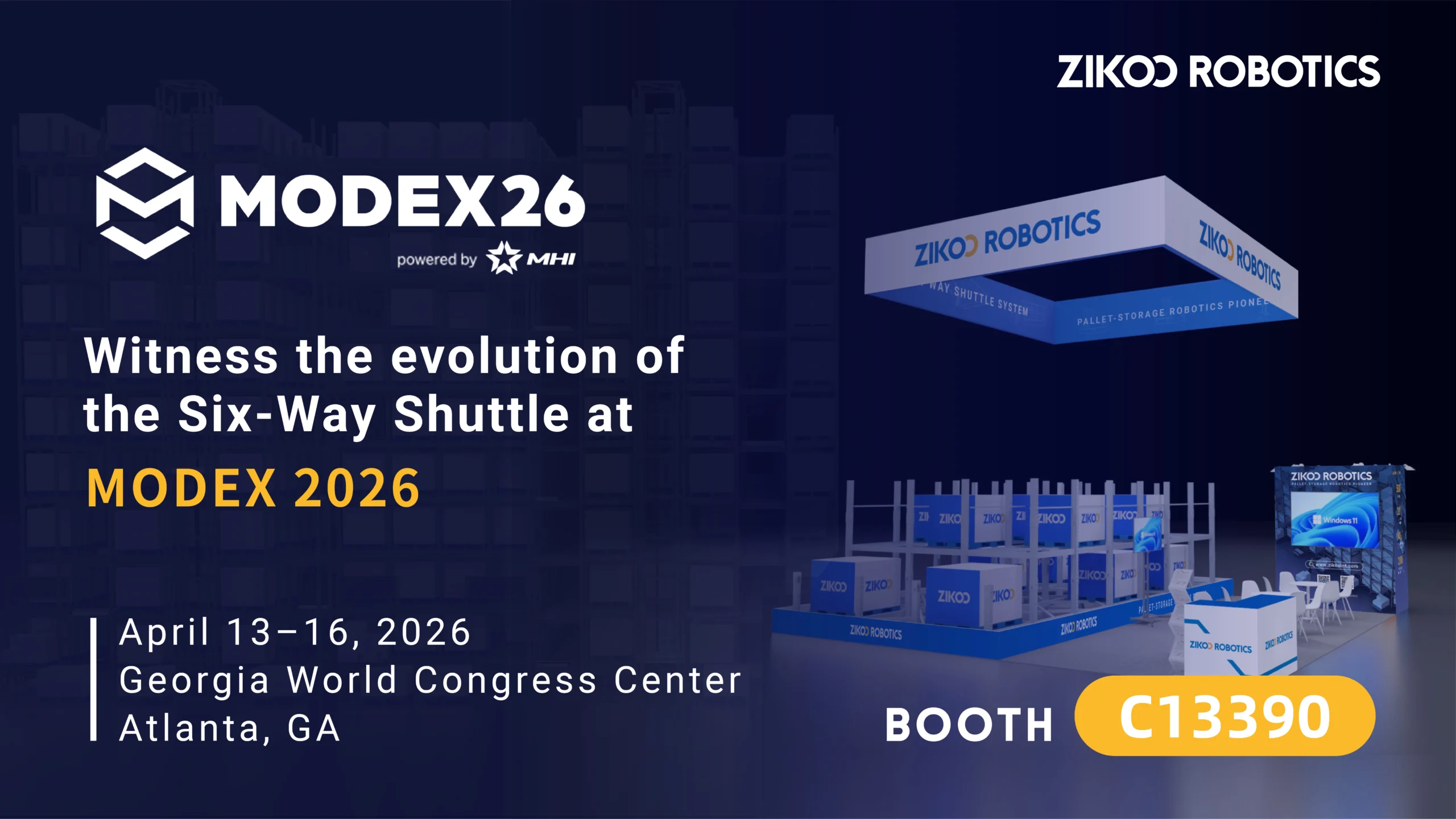 ZIKOO、MODEX 2026でAIスマート倉庫を発表：パレット保管の未来を再