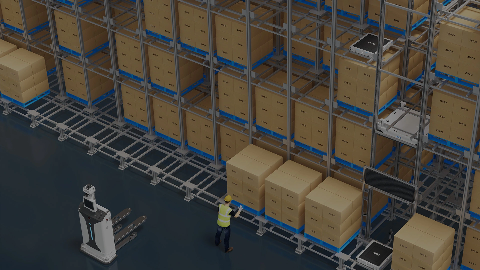 Integrated Four-Way Shuttle Smart Warehouse Solution