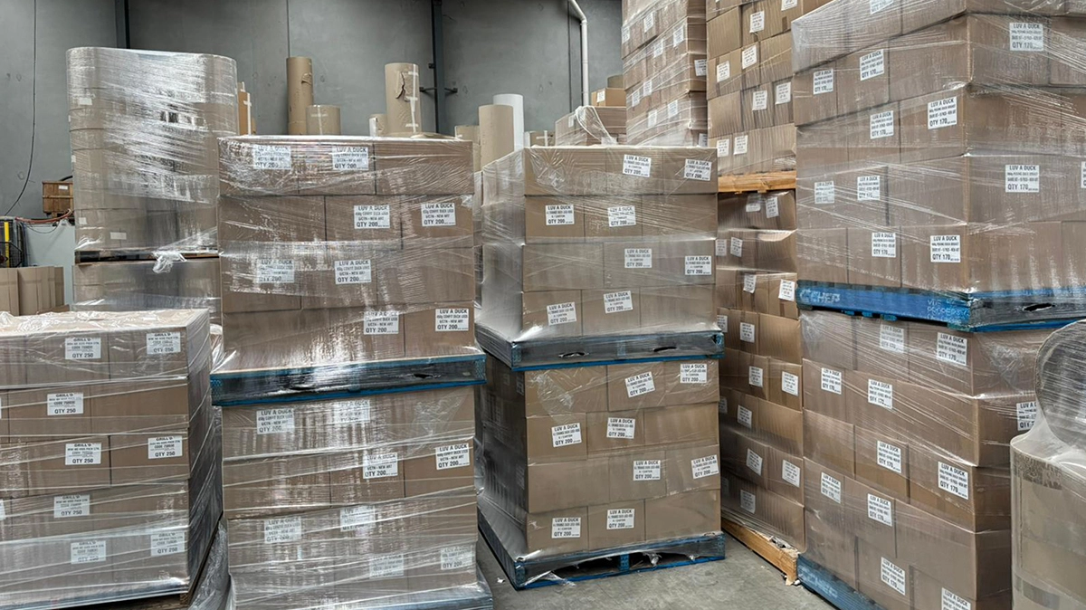 four way shuttle robot in pallet racking