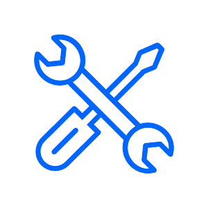 Installation and commissioning service icon - on-site deployment, equipment setup, system integration